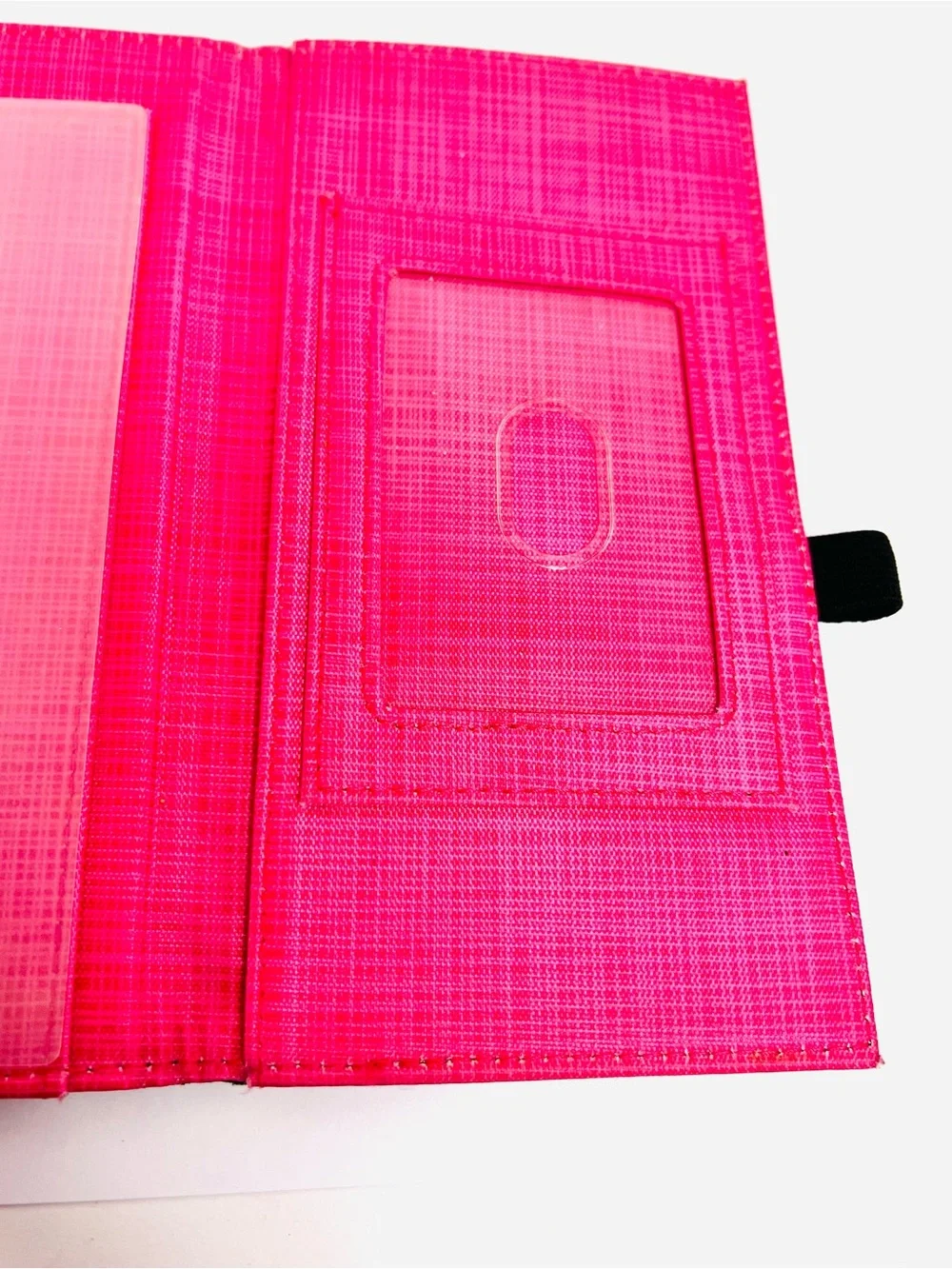 Thirty-One Gifts Checkbook Wallet Black White Floral Pink Organizer